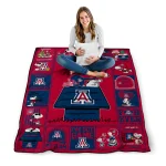 arizona wildcats snoopy love red quilt blanket best selling