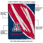 arizona wildcats stroke art red white quilt blanket best selling