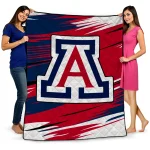 arizona wildcats wild lines red white quilt blanket best selling
