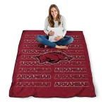 arkansas razorbacks bold red quilt blanket best selling