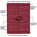 arkansas razorbacks bold red quilt blanket best selling