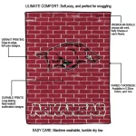 arkansas razorbacks brick grid red quilt blanket best selling