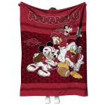 arkansas razorbacks disney football red quilt blanket best selling