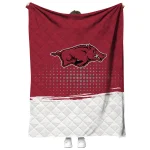 arkansas razorbacks dot illusion red quilt blanket best selling