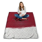 arkansas razorbacks dot illusion red quilt blanket best selling