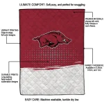 arkansas razorbacks dot illusion red quilt blanket best selling