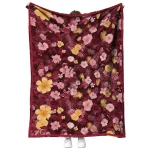 arkansas razorbacks hibiscus foliage red quilt blanket best selling