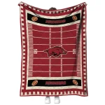 arkansas razorbacks mickey player red quilt blanket best selling