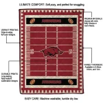 arkansas razorbacks mickey player red quilt blanket best selling