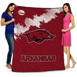 arkansas razorbacks paint trail red quilt blanket best selling