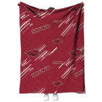 arkansas razorbacks sketch lines red quilt blanket best selling