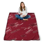 arkansas razorbacks sketch lines red quilt blanket best selling
