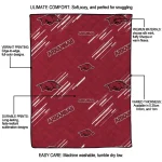 arkansas razorbacks sketch lines red quilt blanket best selling
