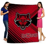 arkansas state red wolves arrow layers scarlet quilt blanket best selling