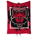 arkansas state red wolves block border scarlet quilt blanket best selling
