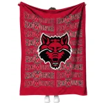 arkansas state red wolves bold red scarlet quilt blanket best selling