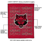 arkansas state red wolves bold red scarlet quilt blanket best selling