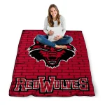 arkansas state red wolves brick grid scarlet quilt blanket best selling