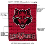 arkansas state red wolves brick grid scarlet quilt blanket best selling