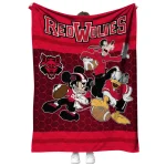 arkansas state red wolves disney football scarlet quilt blanket best selling