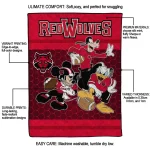arkansas state red wolves disney football scarlet quilt blanket best selling