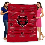 Arkansas State Red Wolves Handdrawn Stripes Scarlet Quilt Blanket 1 arkansas state red wolves handdrawn stripes scarlet quilt blanket best selling
