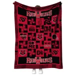 arkansas state red wolves helmet heart scarlet quilt blanket best selling