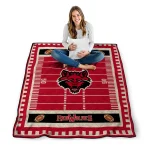arkansas state red wolves mickey player scarlet quilt blanket best selling