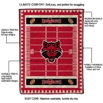 arkansas state red wolves mickey player scarlet quilt blanket best selling