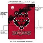 arkansas state red wolves paint trail scarlet quilt blanket best selling