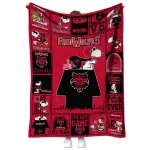 arkansas state red wolves snoopy love scarlet quilt blanket best selling