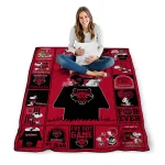 arkansas state red wolves snoopy love scarlet quilt blanket best selling