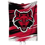 arkansas state red wolves wild lines scarlet white quilt blanket best selling