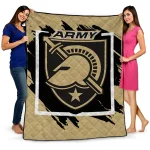 army black knights block border gold quilt blanket best selling