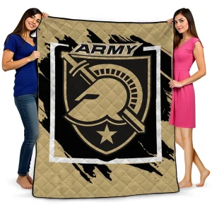 army black knights block border gold quilt blanket best selling