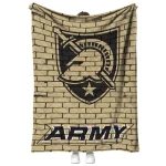 army black knights brick grid gold quilt blanket best selling