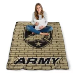 army black knights brick grid gold quilt blanket best selling
