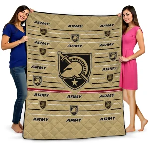 army black knights handdrawn stripes gold quilt blanket best selling