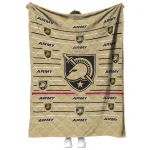 army black knights handdrawn stripes gold quilt blanket best selling