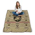 army black knights handdrawn stripes gold quilt blanket best selling