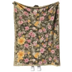 army black knights hibiscus foliage gold quilt blanket best selling