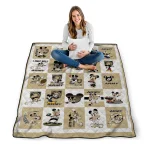 army black knights mickey mouse motif gold white quilt blanket best selling