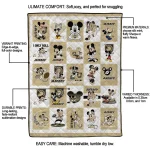 army black knights mickey mouse motif gold white quilt blanket best selling