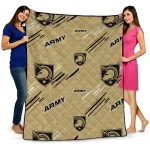 army black knights sketch lines gold quilt blanket best selling