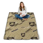 army black knights sketch lines gold quilt blanket best selling
