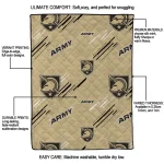 army black knights sketch lines gold quilt blanket best selling