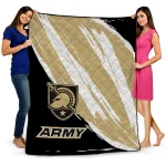 army black knights stroke art gold white quilt blanket best selling