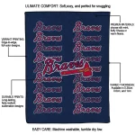 atlanta braves bold red navy quilt blanket best selling
