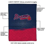 atlanta braves dot illusion navy quilt blanket best selling