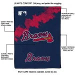 atlanta braves league patch navy quilt blanket best selling